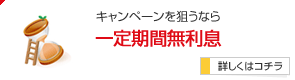 キャンペーンを狙うなら 一定期間無利息